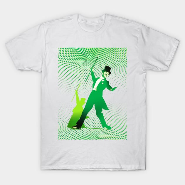 Astaire, Top Hat White Tie And Tails – Green T-Shirt by Dez53